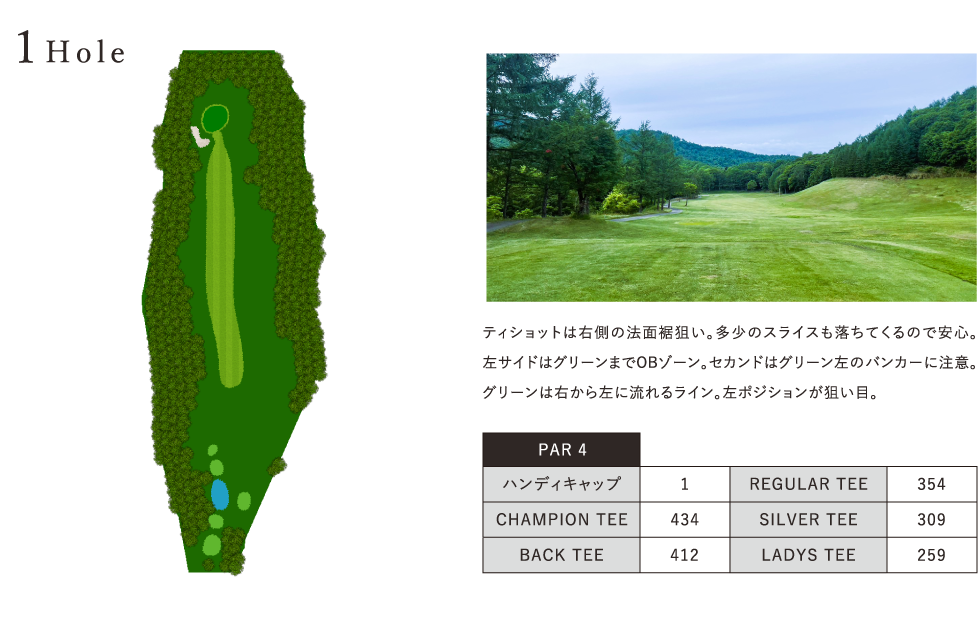 OUTコース1Hole